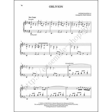 ピアソラ　40のタンゴ　ピアノ - 輸入楽譜（アコーディオン、シャンソン、クラシック、ヨーロッパ）の通販　【アンサンブル・ミュージック】