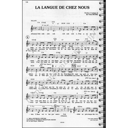 1880~90年　10年のヒット曲集　Vol.4　シャンソン楽譜 - 輸入楽譜（アコーディオン、シャンソン、クラシック、ヨーロッパ）の通販　 【アンサンブル・ミュージック】