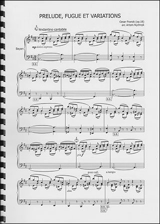 ピアノ楽譜 フランク プレリュード フーガと変奏曲 Op.18 デュラン版 