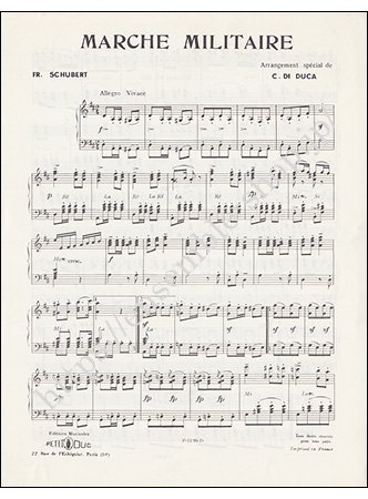 シューベルト　軍隊行進曲　第1番 op.51-1 ニ長調　D.733 - 輸入楽譜（アコーディオン、シャンソン、クラシック、ヨーロッパ）の通販　 【アンサンブル・ミュージック】