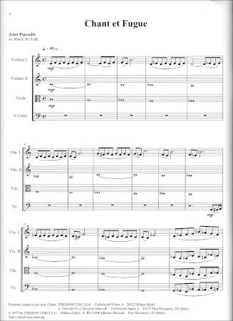 ピアソラ，アストル　弦楽四重奏のためのピアソラ Vol.3 - 輸入楽譜（アコーディオン、シャンソン、クラシック、ヨーロッパ）の通販　 【アンサンブル・ミュージック】