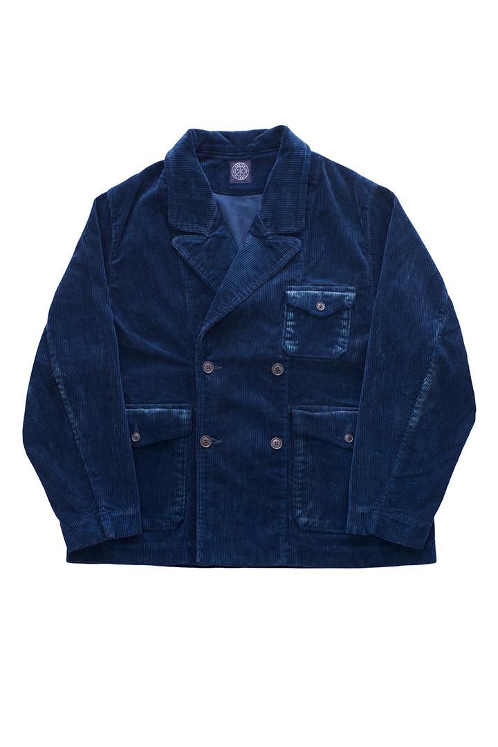 Porter Classic - CORDUROY TAILORED DOUBLE JACKET - BLUE ポーター ...