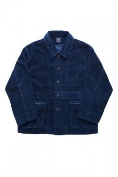 Porter Classic - CORDUROY NORFOLK JACKET - BLUE ポータークラシック