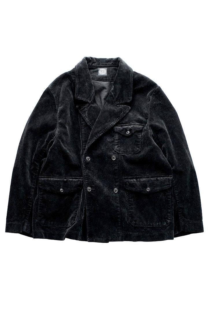 Porter Classic - CORDUROY TAILORED DOUBLE JACKET - BLACK ...