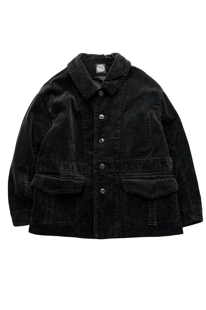 Porter Classic - CORDUROY NORFOLK JACKET - BLACK - EXCLUSIVE 