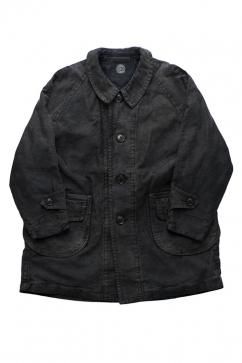 Porter Classic - MOLESKIN NO-COLLAR JACKET - BLACK ポーター ...