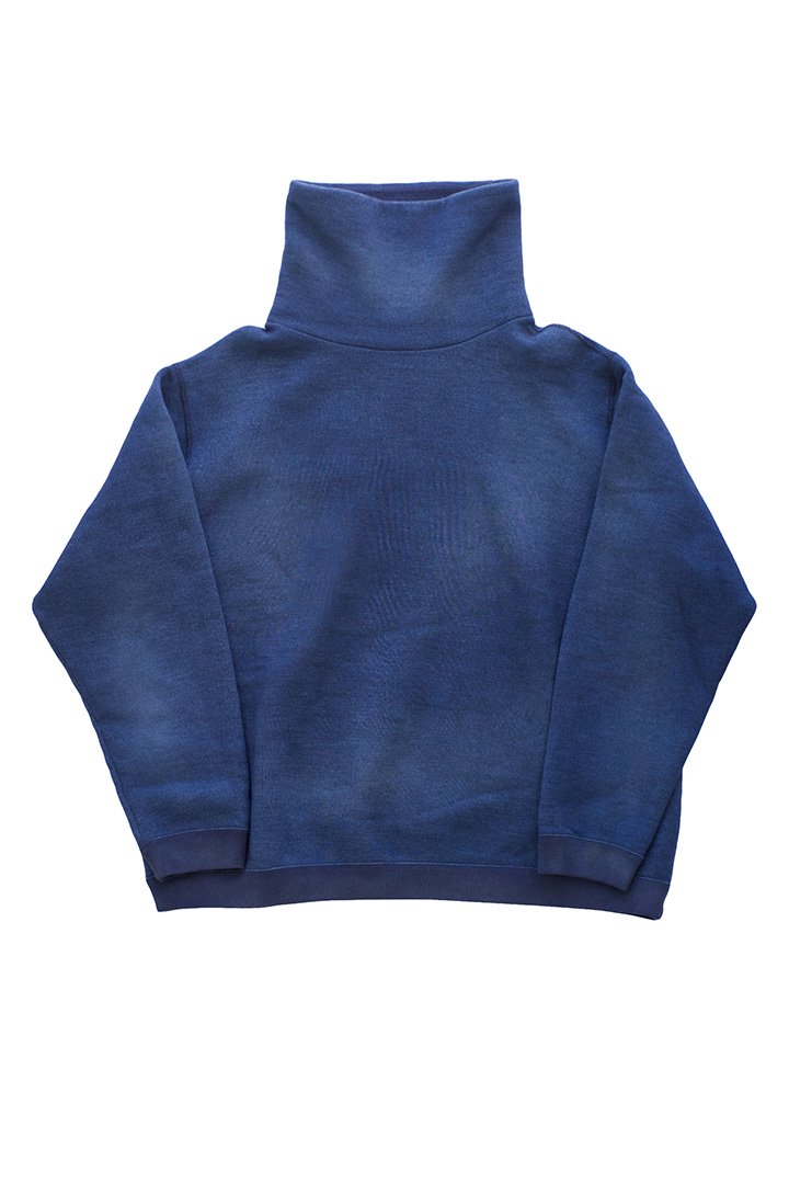 Porter Classic - WOOL HIGH-NECK PULLOVER - BLUE ポータークラシック ...