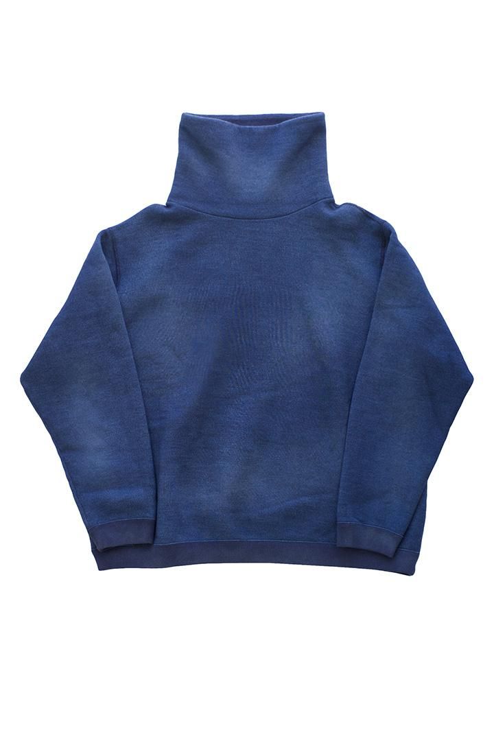 Porter Classic - WOOL HIGH-NECK PULLOVER - BLUE ポーター