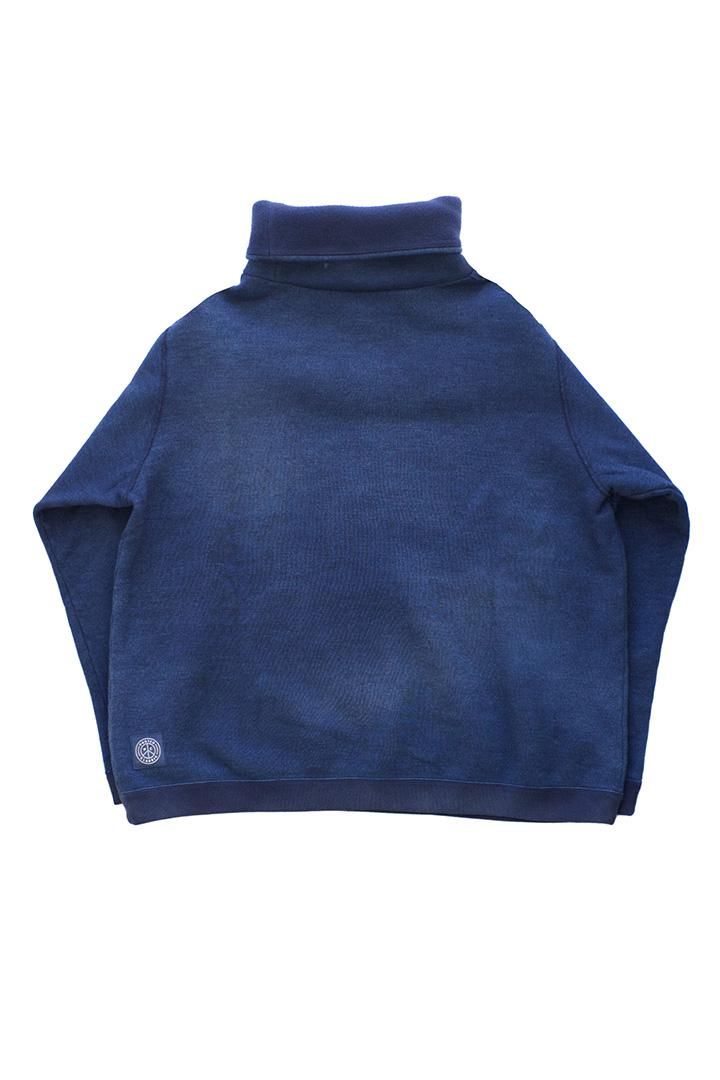 Porter Classic - WOOL HIGH-NECK PULLOVER - BLUE ポータークラシック 