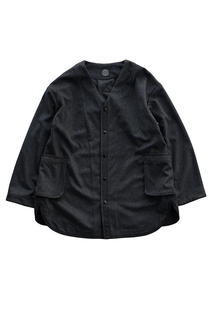 美品】PORTER CLASSIC カーディガン サイズS グレー 希少商品 - トップス