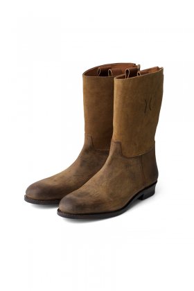 OLD JOE - OILED LEATHER RIDING BOOTS - CAMEL