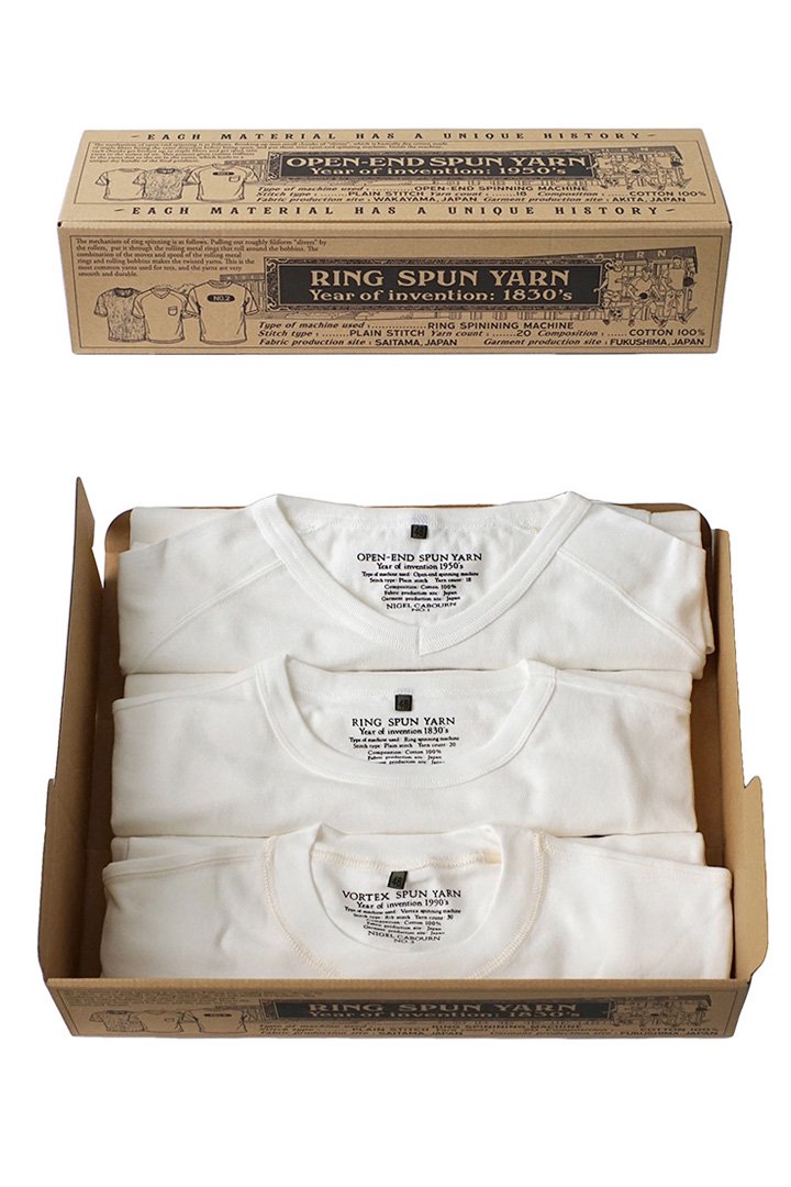 ◯ Nigel Cabourn - 3-PACK TEE - OFF WHITE ナイジェルケーボン《3パック Tシャツ》オフホワイト