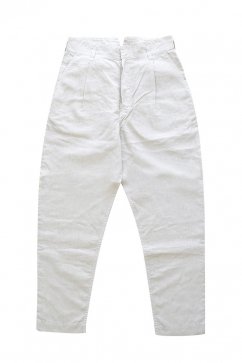 PORTER CLASSIC 17SS Linen Pants-White/XL