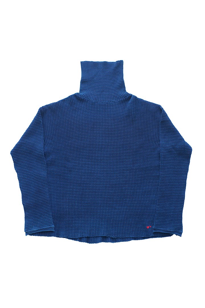 Porter Classic - FRENCH THERMAL TURTLENECK - BLUE ポーター 