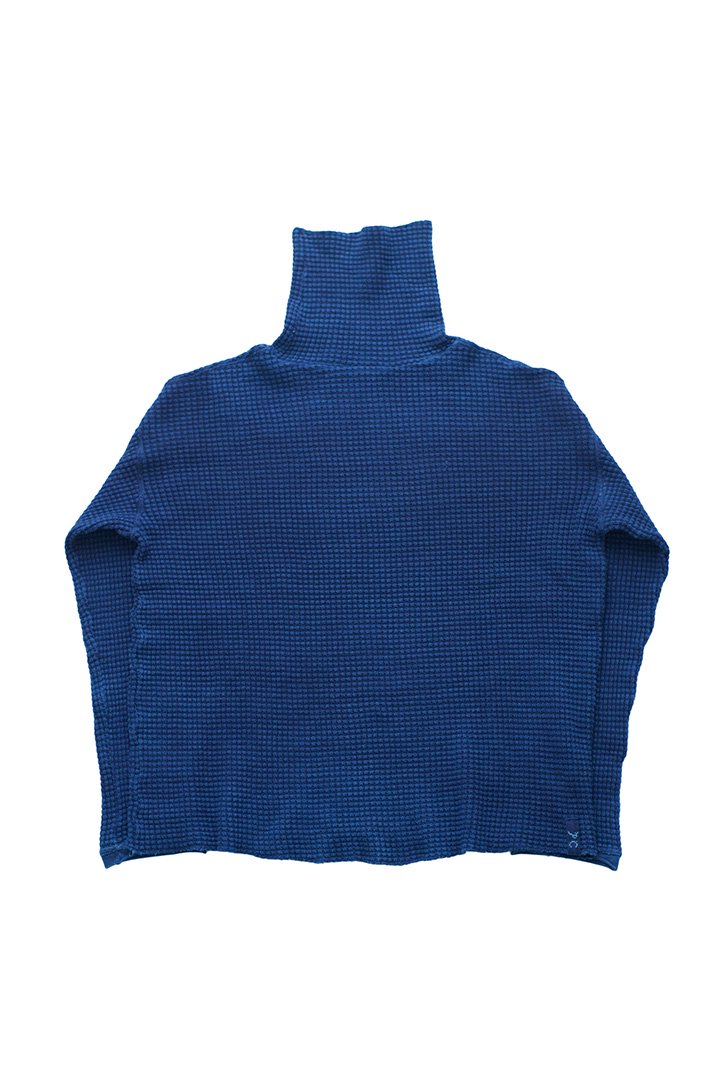 Porter Classic - FRENCH THERMAL TURTLENECK - BLUE 