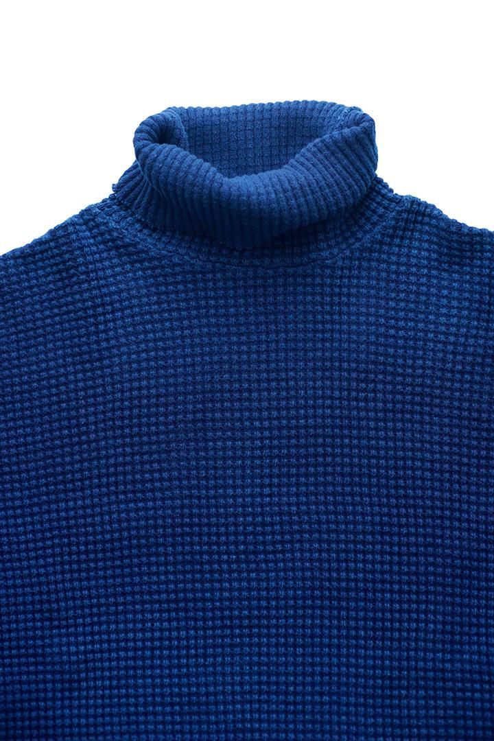 Porter Classic - FRENCH THERMAL TURTLENECK - BLUE ポーター 