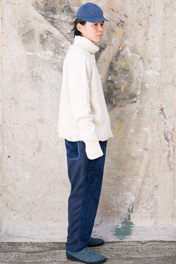 Porter Classic - FRENCH THERMAL TURTLENECK - BLUE ポーター
