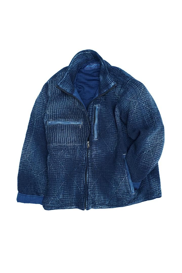 SASHIKO LIGHT ZIP UP OUTDOOR JACKET