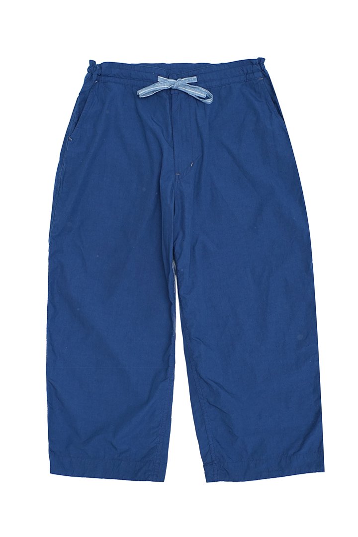 Porter Classic - SWISS COTTON WIDE PANTS - BLUE ポータークラシック