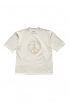 Nigel Cabourn - REVERSIBLE PEACE MARK T-SHIRT - OFF WHITE
