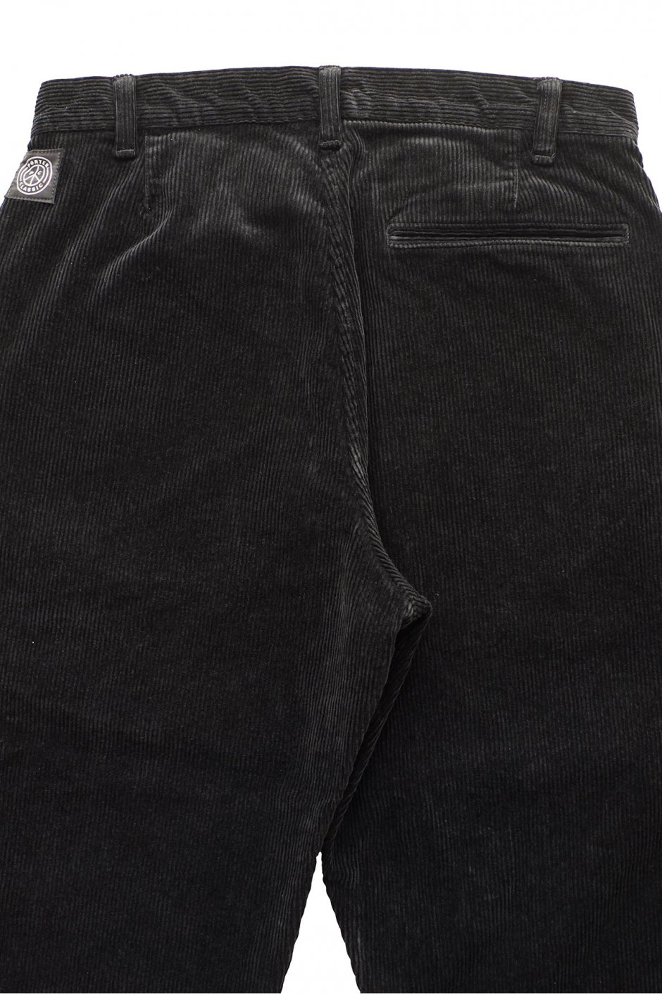 Porter Classic - CORDUROY PANTS type 2012 MOLESKIN - BLACK 