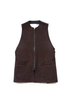 toogood - THE ANTIQUE DEALER GILET - SOFT LAMBSWOOL - PEAT