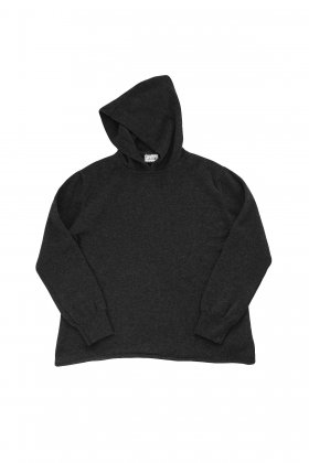 humoresque  - CASHMERE HOOD PULLOVER MENS - CHACOAL - L