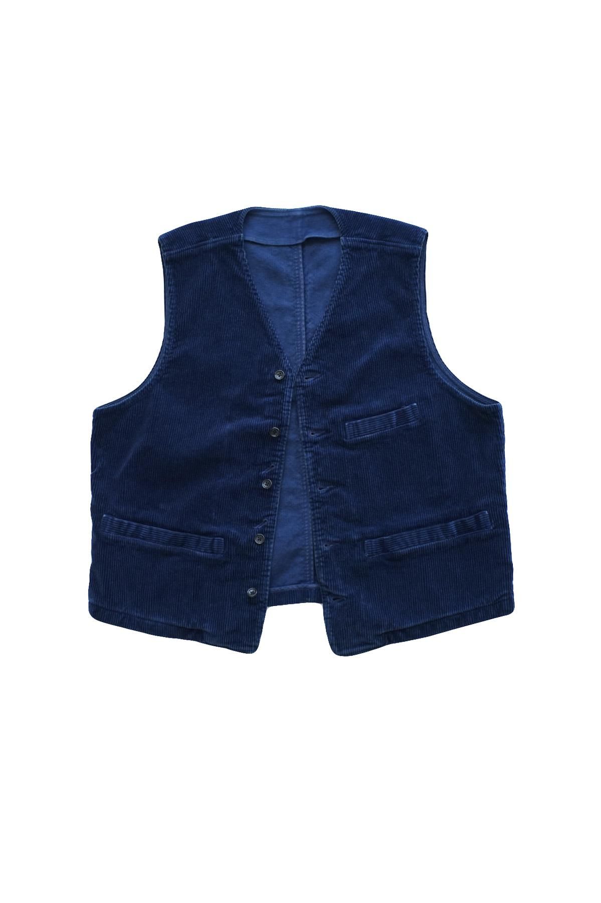 Porter Classic - CORDUROY CLASSIC VEST 2019 - BLUE ポーター 