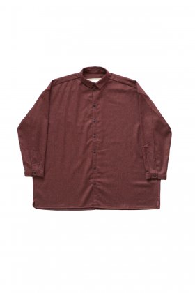 toogood - THE DRAUGHTSMAN SHIRT LONG - WOOL CASHMERE FLANNEL - MADDER