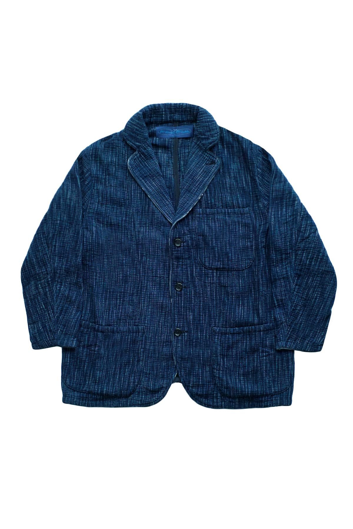 【新品】  PORTER CLASSIC / ポータークラシック | 2023SS | NEW SASHIKO TAILORED JACKET ニュー 刺し子 テーラード ジャケット | 3 | BLUE | メンズ