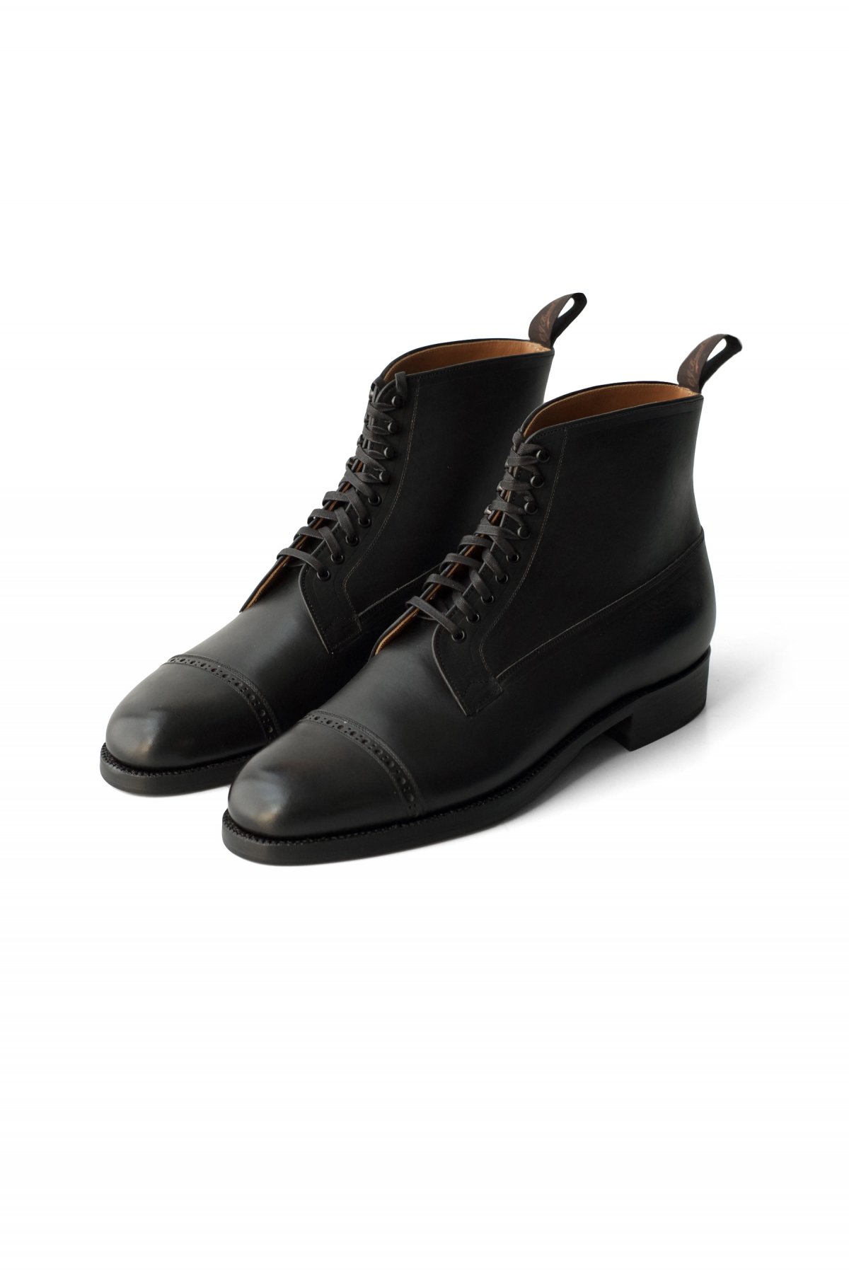 OLD JOE - The Welder VACHETTA LEATHER CAP TOE BOOTS BLACK PRICE 88,000 tax-in 