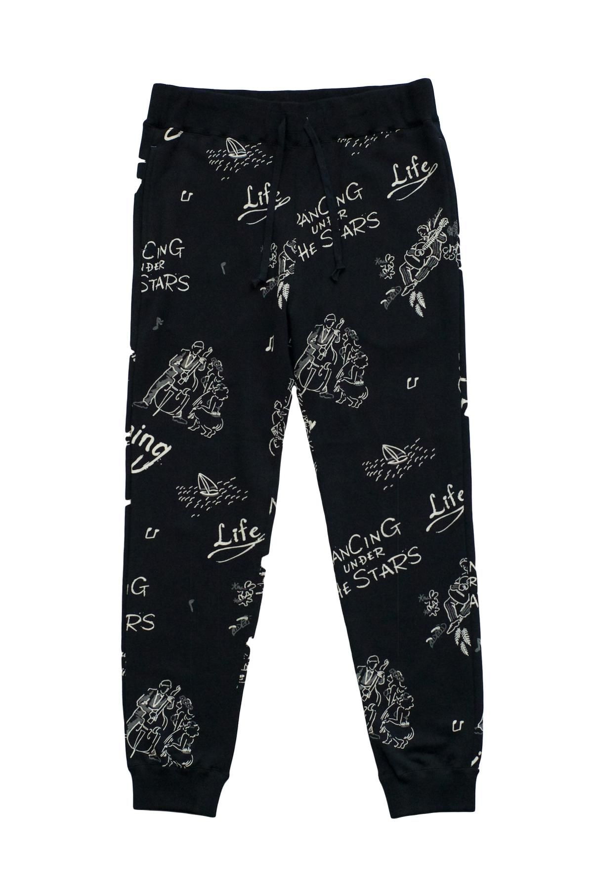 Porter Classic - FLOCKY SWEAT PANTS - BLACK ポータークラシック