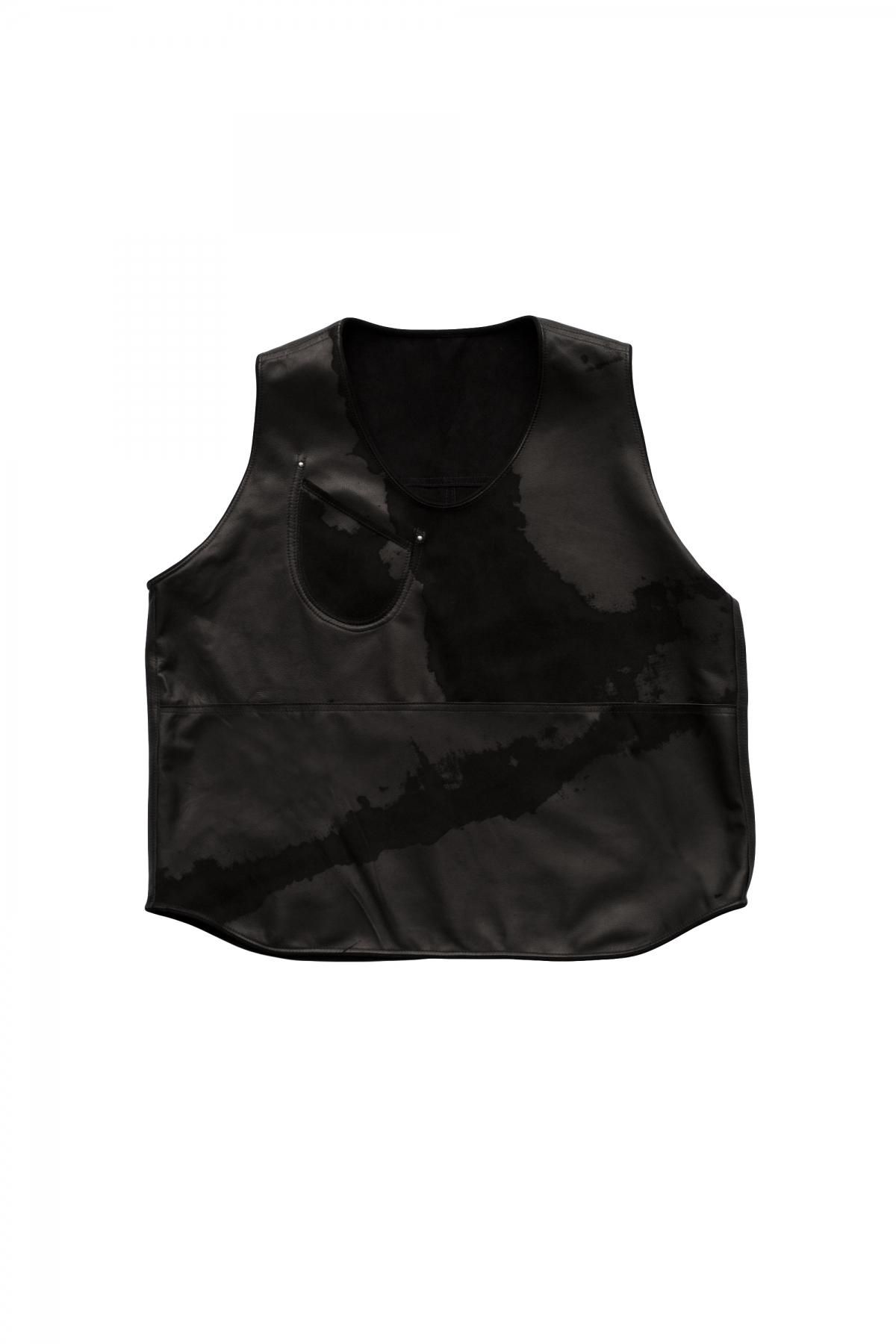 Porter Classic - SHEEP SUEDE VEST - BLACK ポータークラシック