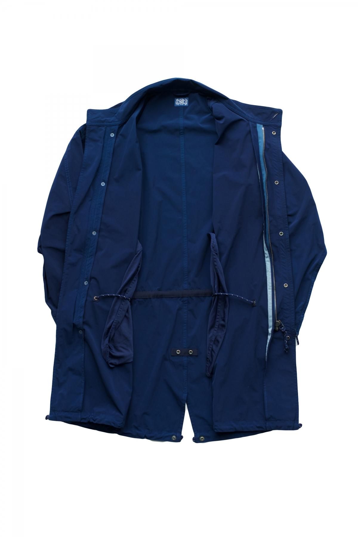 Porter Classic - SUPER NYLON STRETCH MILITARY COAT - BLUE