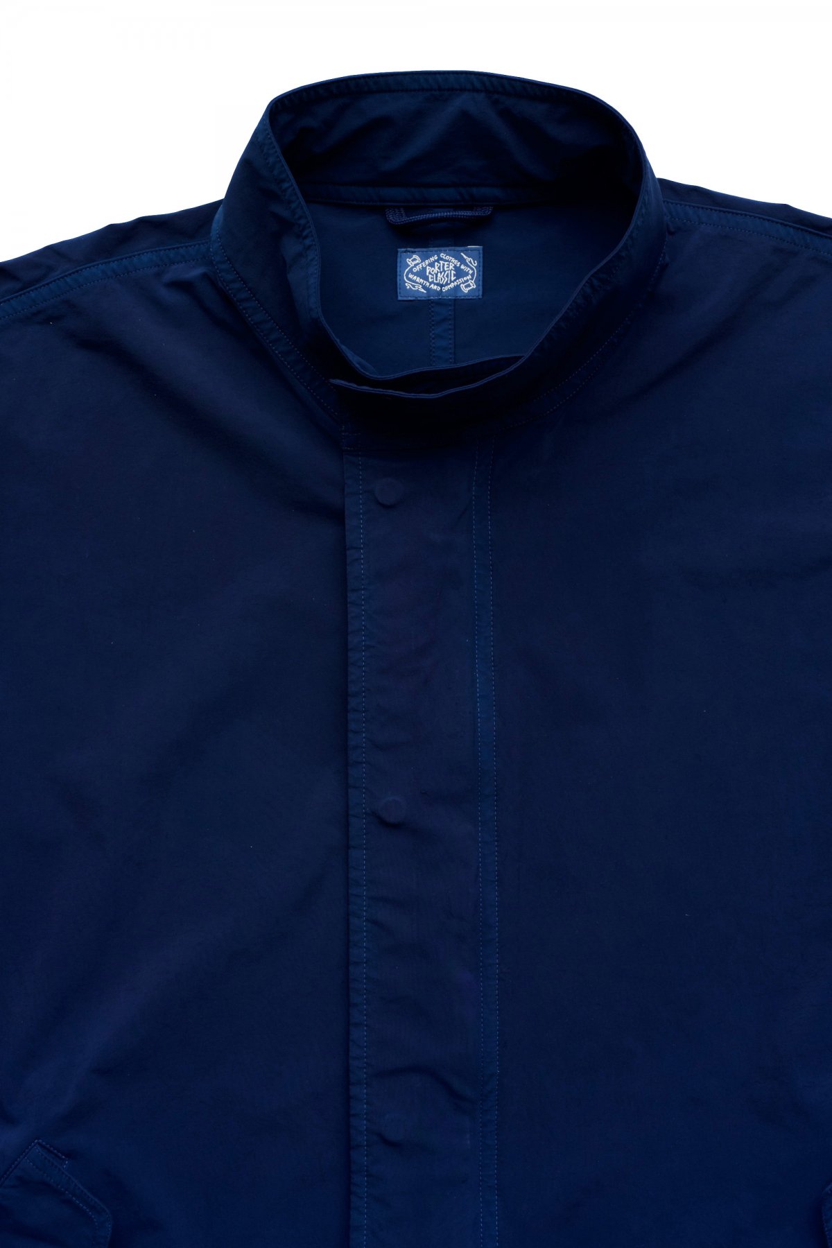 Porter Classic - SUPER NYLON STRETCH MILITARY COAT - BLUE