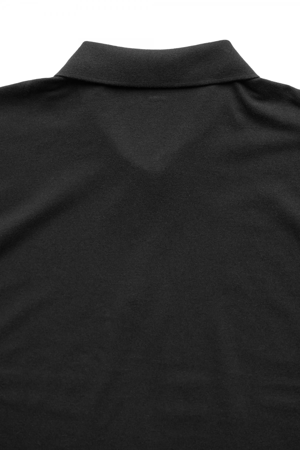 Porter Classic - SUVIN GOLD POLO SHIRT - BLACK ポーター