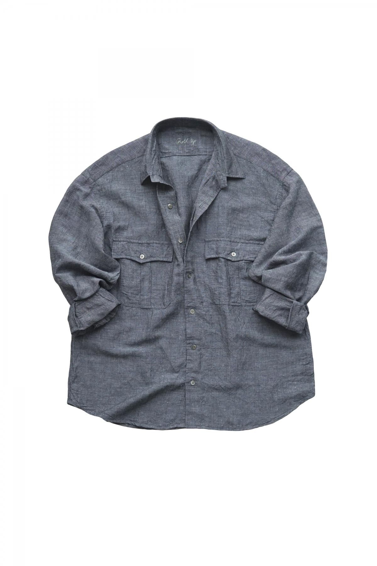 Porter Classic BAMBOO LINEN SHIRT着丈約74cm袖丈約60cm