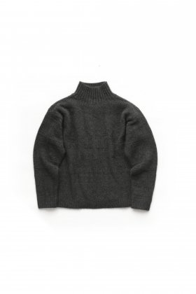 OLD JOE - RACOON GUERNSEY SWEATER - GRAPHITE