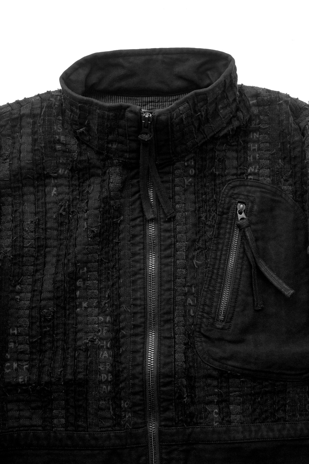 Porter Classic - HAGIRE ZIP UP JACKET - BLACK ポータークラシック