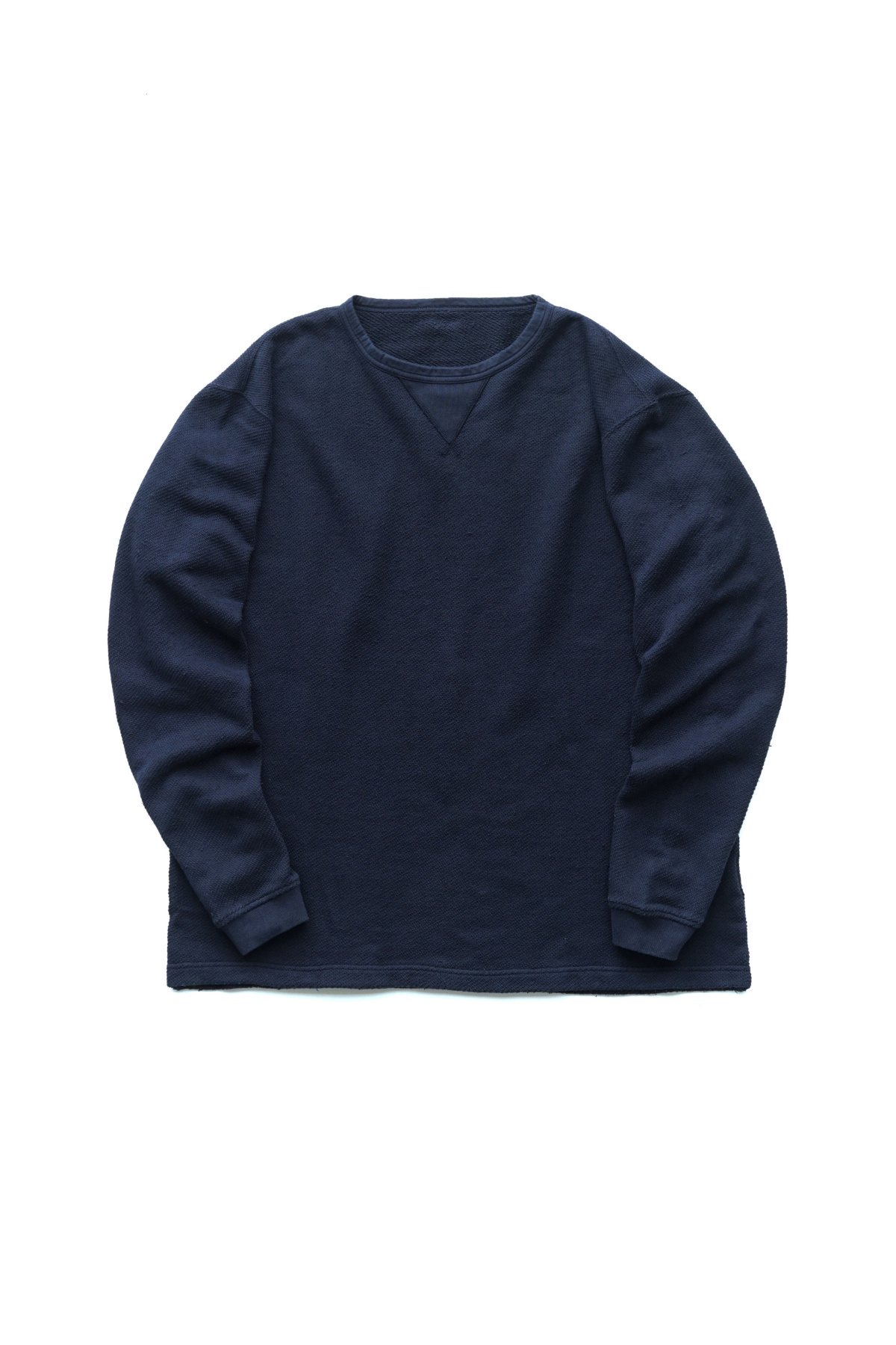 Porter Classic - FRENCH THERMAL CREWNECK - BLUE ポータークラシック