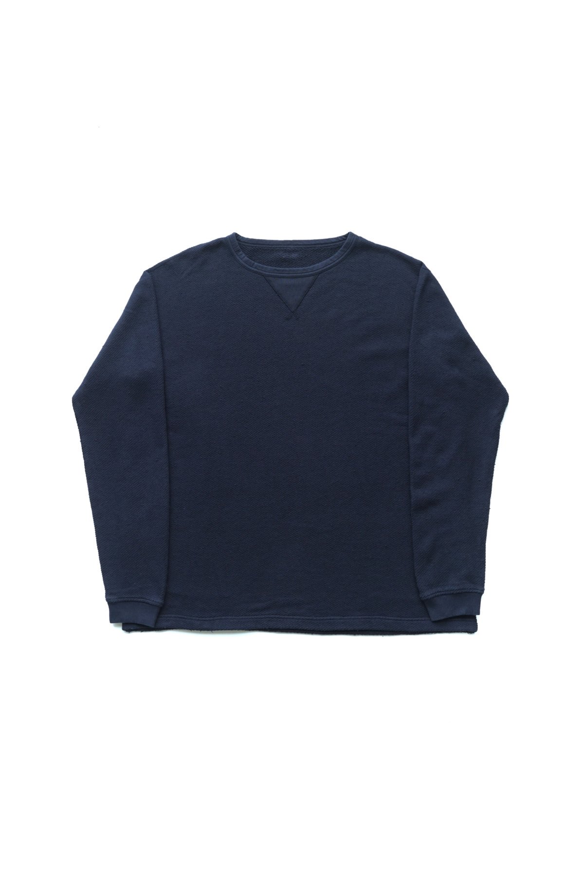 Porter Classic - FRENCH THERMAL CREWNECK - BLUE ポータークラシック