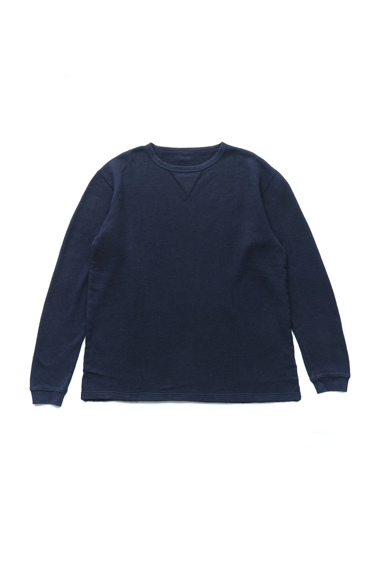 Porter Classic - FRENCH THERMAL CREWNECK - BLUE ポータークラシック 