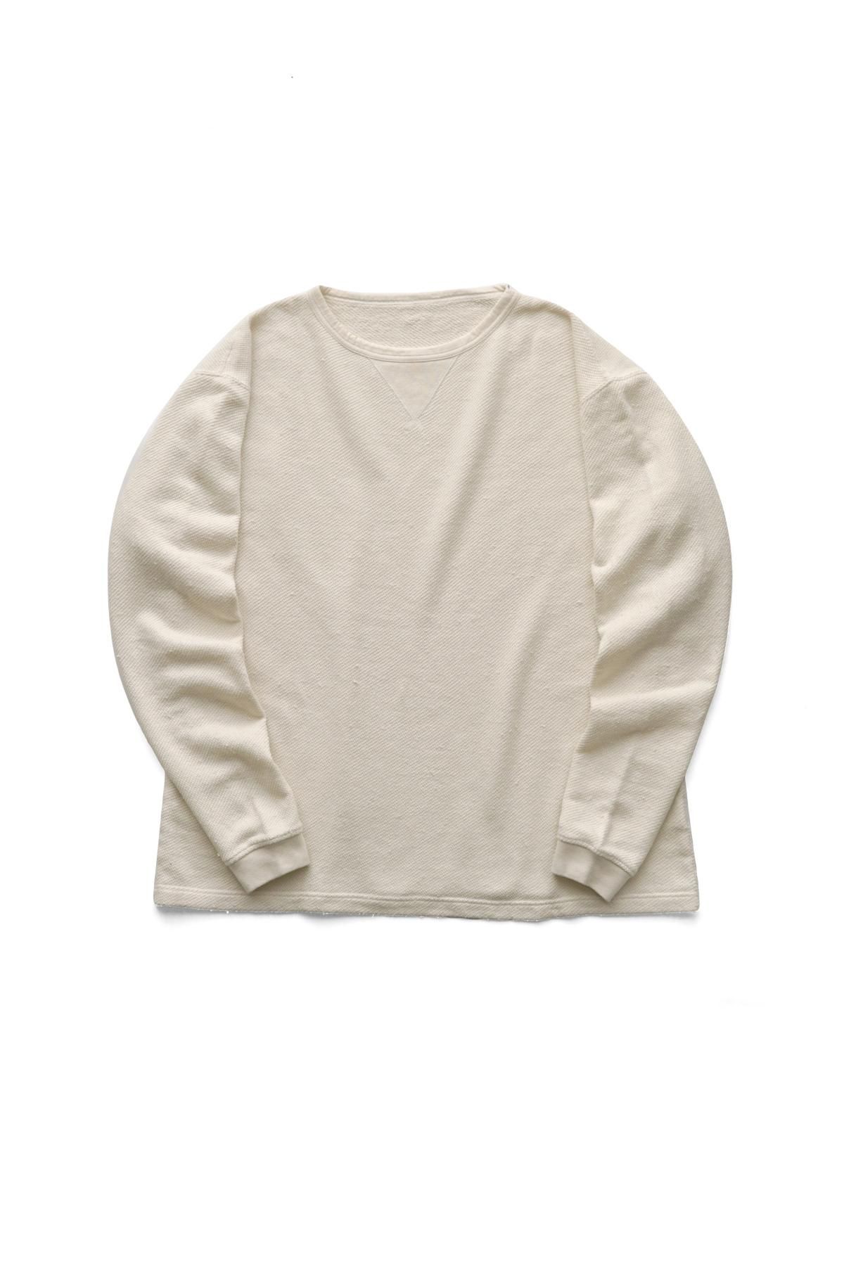 Porter Classic - FRENCH THERMAL CREWNECK - WHITE ポーター