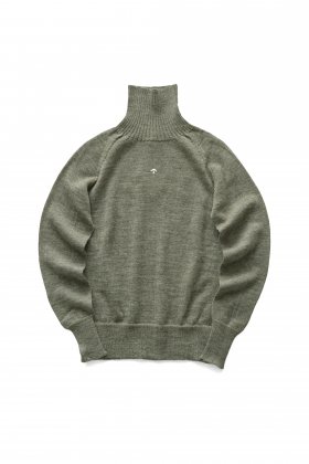 Nigel Cabourn - SEAMLESS ROLL NECK - OLIVE