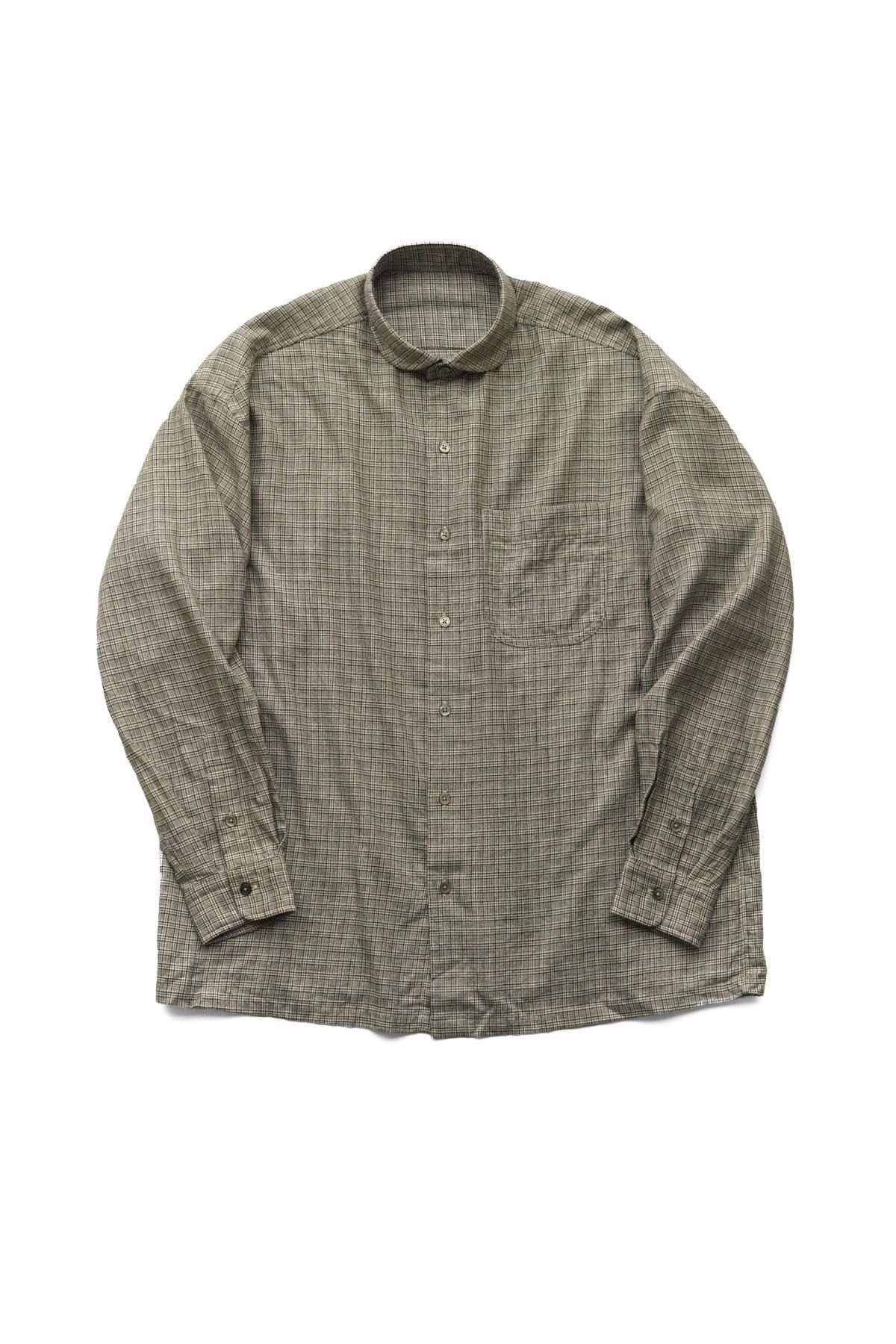 CASHMERE COTTON GOLD CHECK SHIRT