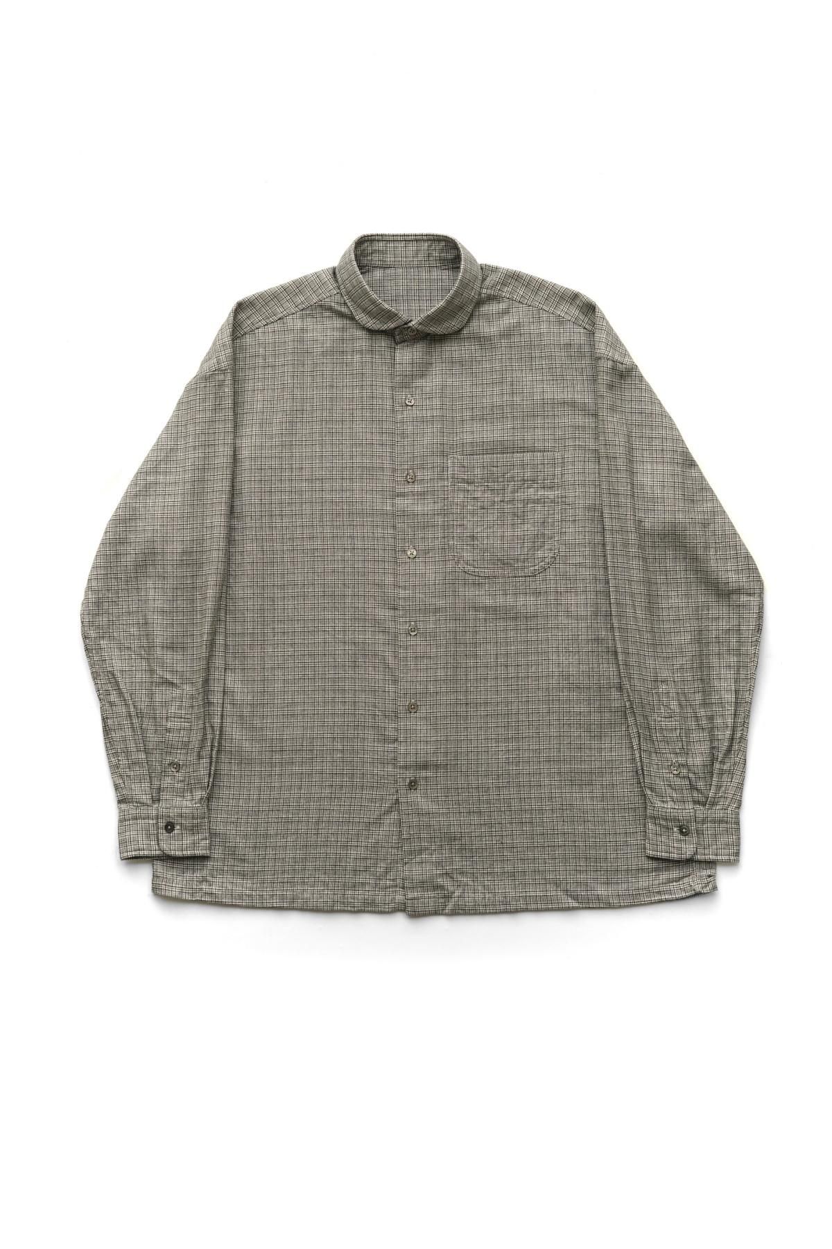 CASHMERE COTTON GOLD CHECK SHIRT-