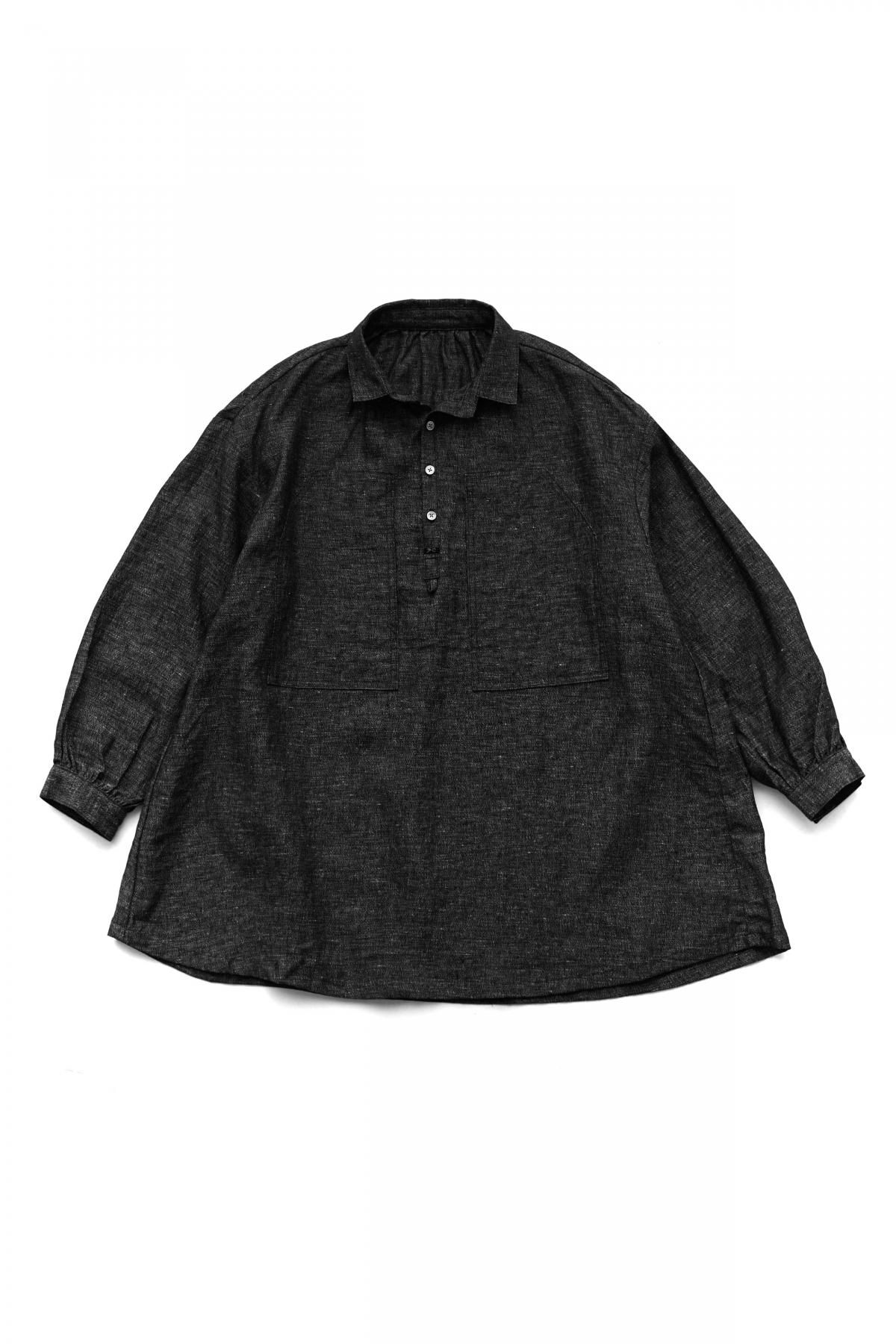 BRESSON LINEN LONG SMOCK SHIRTトップス