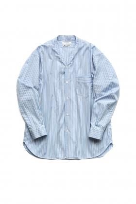 OLD JOE - BAND COLLAR LONG TAIL SHIRTS - INDIGO CLOTH – PHAETON