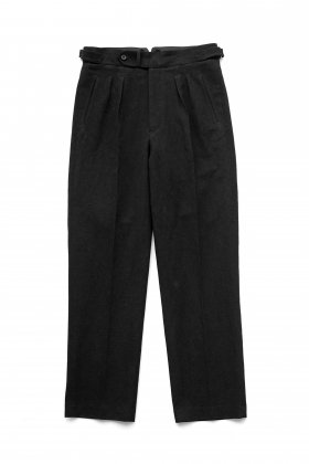 OLD JOE ★★★ - EXCLUSIVE DOUBLE-PLEATED SMARTY TROUSER - BLACK CANVAS