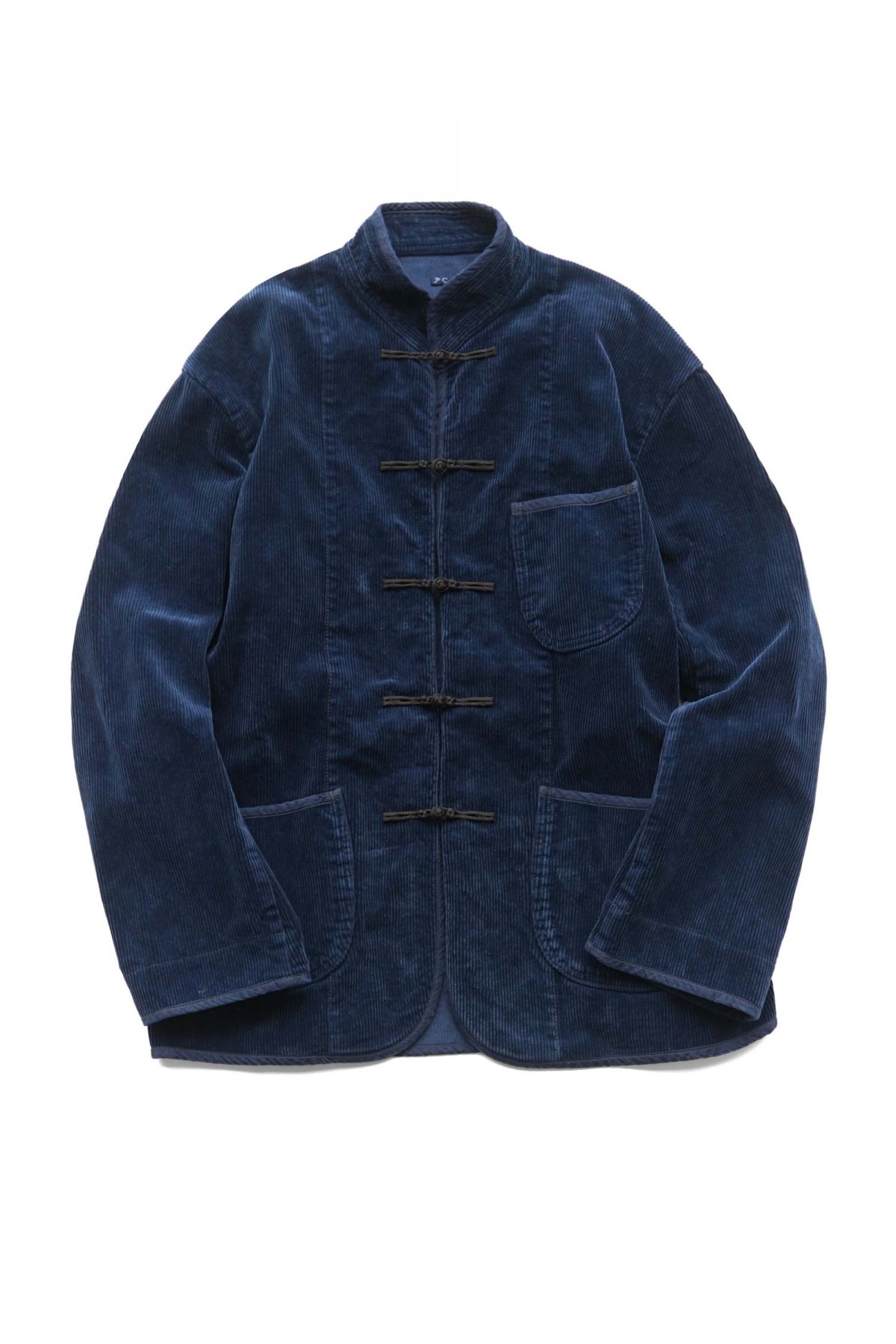 Porter Classic - CORDUROY CHINESE JACKET - WATCH CHAIN ITEM - BLUE ...